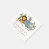 Serviette En Papier Jote Jungle Safari Baby shower fille (Coin)