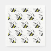 Serviette En Papier Jote Little Bee Motif Baby shower blanc (Devant)