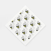 Serviette En Papier Jote Little Bee Motif Baby shower blanc (Coin)