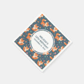 Serviette En Papier Jote Orange Fox Motif Anniversaire (Coin)