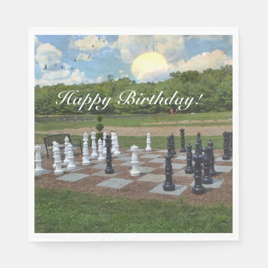 Serviette En Papier Jouer à tous Joyeux anniversaire (Devant)