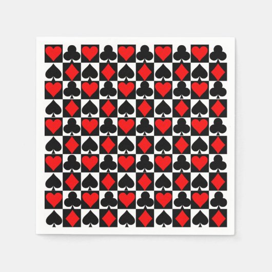 Serviette En Papier Jouer aux cartes (Devant)