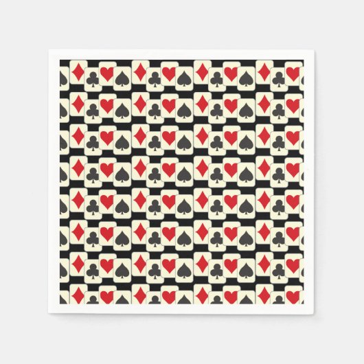 Serviette En Papier Jouer aux cartes Quartet (Devant)