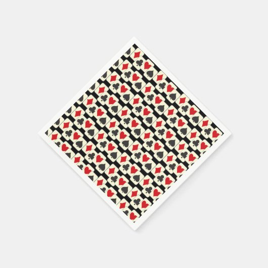 Serviette En Papier Jouer aux cartes Quartet (Coin)