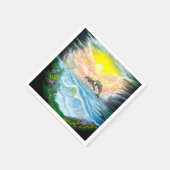 Serviette En Papier Jouer aux dauphins sous le soleil (Coin)