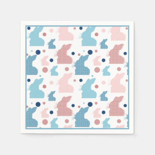 Serviette En Papier Jouer Bunny Motif Silhouette