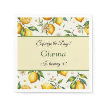 Jouer citron Anniversaire serviettes Squeeze journ