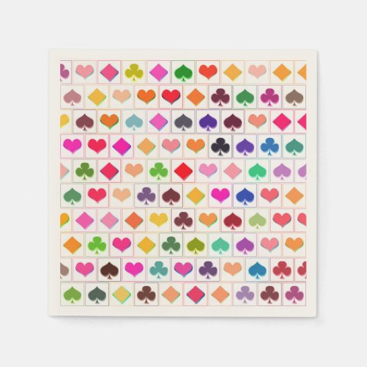 Serviette En Papier Jouer des combinaisons de cartes (Devant)