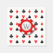 Serviette En Papier Jouer des combinaisons de cartes (Devant)