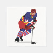 Serviette En Papier Jouer Hockey sur glace Papier serviettes (Devant)
