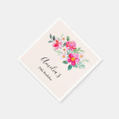 Serviette En Papier Jouer Joli Bouquet de Fleur Rose Anniversaire (Coin)