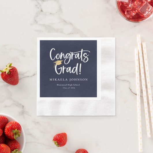 Serviette En Papier Jouer Script Graduation Party Napkins (En situation)