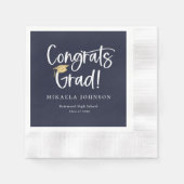 Serviette En Papier Jouer Script Graduation Party Napkins (Devant)