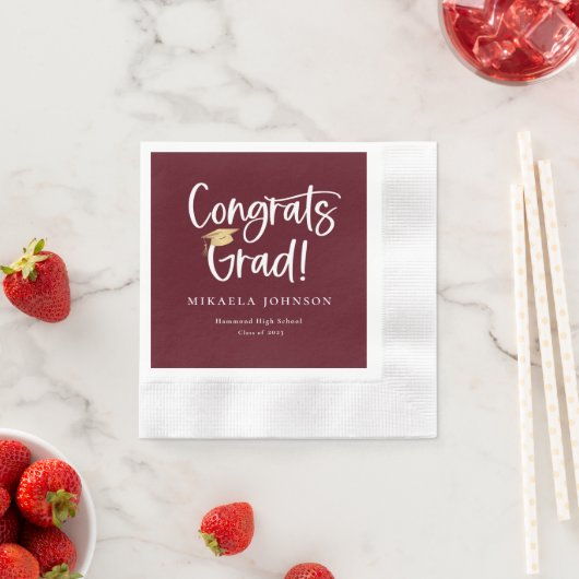 Serviette En Papier Jouer Script Graduation Party Napkins (En situation)