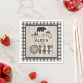 Serviette En Papier Jouet 1er Anniversaire Napkin - Ours Blanc (En situation)