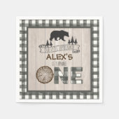 Serviette En Papier Jouet 1er Anniversaire Napkin - Ours Blanc (Devant)