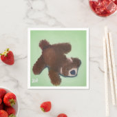 Serviette En Papier Jouet à peluche de chiot (En situation)