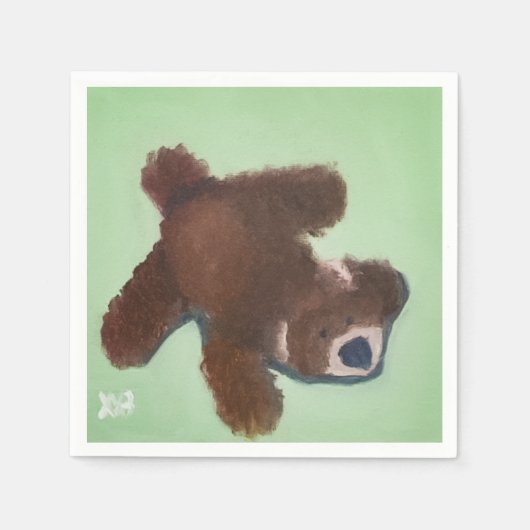 Serviette En Papier Jouet à peluche de chiot (Devant)