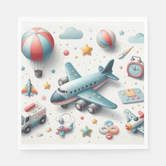 Serviette En Papier Jouet d'avion (Devant)