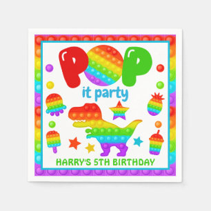 Serviette En Papier Jouet Fidget Pop Arc-en-Ciel Anniversaire
