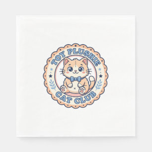 Serviette En Papier Jouet Peluche Chat Mignon Chat T-Shirt Design - Jo