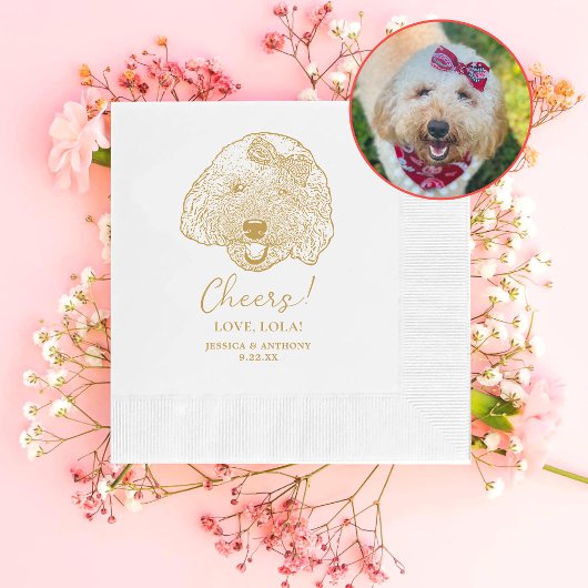 Serviette En Papier Jouet Poodle Chien Cheers personnalisés serviettes