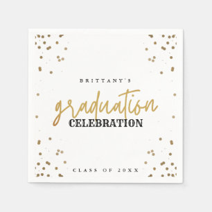 Serviette En Papier Jouets de la partie de graduation de l'or moderne