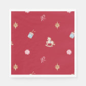 Serviette En Papier Jouets de Noël aquarelle (Devant)