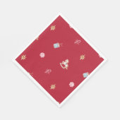 Serviette En Papier Jouets de Noël aquarelle (Coin)