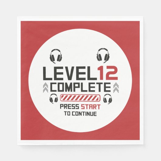 Serviette En Papier Joueur Anniversaire ou diplôme (Devant)