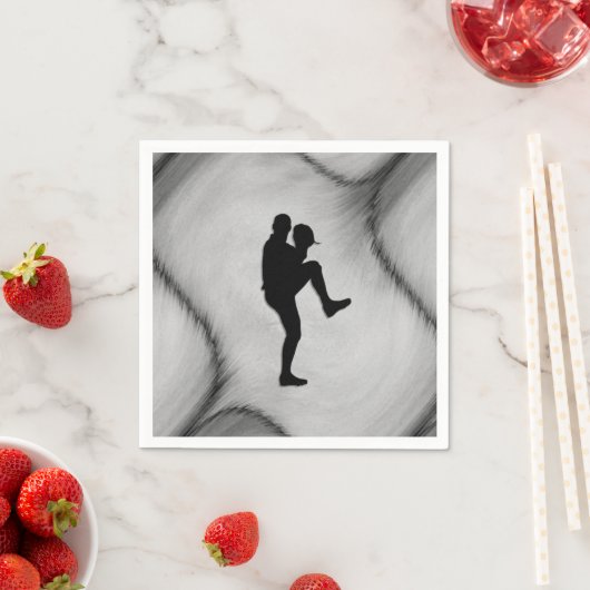 Serviette En Papier Joueur de base-ball Pitcher Windup (En situation)