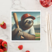 Serviette En Papier Joueur de baseball Sloth (En situation)