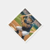 Serviette En Papier Joueur de baseball Tigre #27 à la batte (Coin)