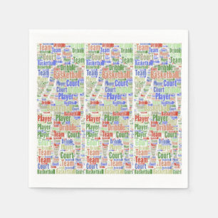 Serviette En Papier Joueur de basket-ball de Papier Napkins