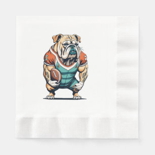 Serviette En Papier Joueur de basketball amateur de chiens