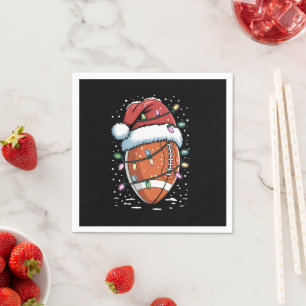 Serviette En Papier Joueur de football américain de Noël Sports Santa