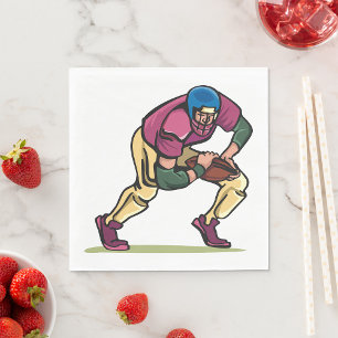 Serviette En Papier Joueur de football Gridiron