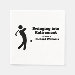 Serviette En Papier Joueur de golf à la retraite basculant dans le mod