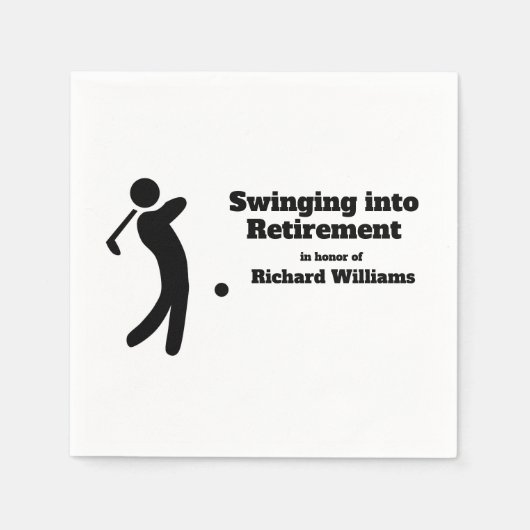 Serviette En Papier Joueur de golf à la retraite basculant dans le mod (Devant)