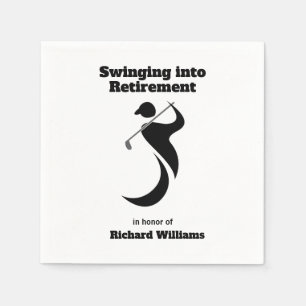 Serviette En Papier Joueur de golf de la partie de retraite swing styl