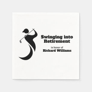 Serviette En Papier Joueur de golf de la partie de retraite swing styl