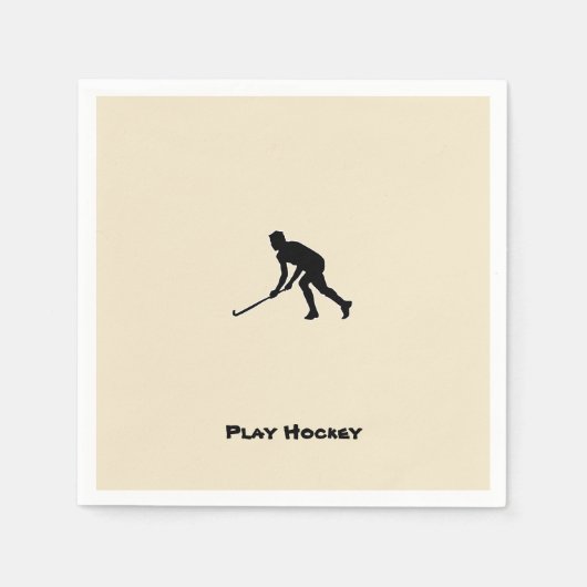Serviette En Papier Joueur de hockey sur glace (Devant)