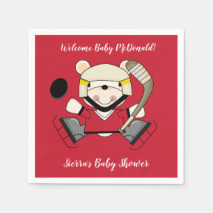 Serviette En Papier Joueur de hockey sur glace Joueur de hockey sur gl