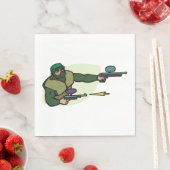 Serviette En Papier Joueur de Paintball avec double marqueur Action Sp (En situation)