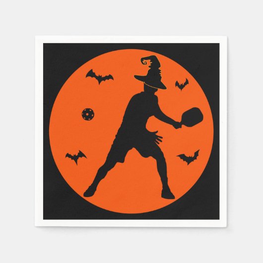 Serviette En Papier Joueur de Pickleball Halloween (Devant)