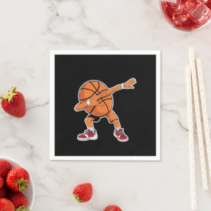 Serviette En Papier Joueur de sport drôle Balle de basketball Dabbing 