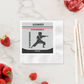 Serviette En Papier Joueur de Taekwondo, Cadeau d'anniversaire, Karate (En situation)