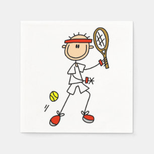 Serviette En Papier Joueur de tennis masculin Figure