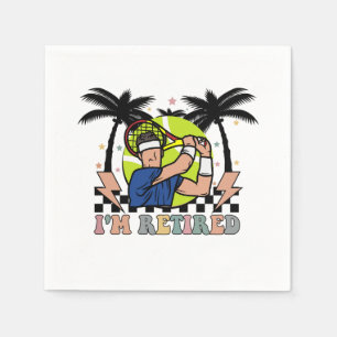 Serviette En Papier Joueur retraité de Tennis pour la partie