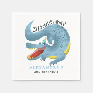 Serviette En Papier Joueurs de la fête d'anniversaire de l'Alligator